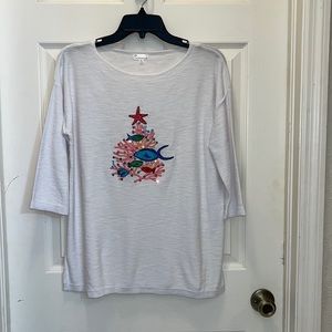 Size Small ladies knit Christmas top NWT